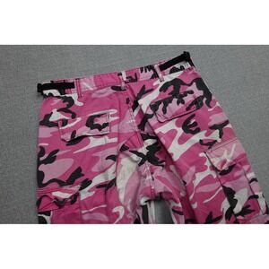 Vintage Cargo Pants Mens 34x32 Pink Camo Adjustable Waist Utility Streetwear